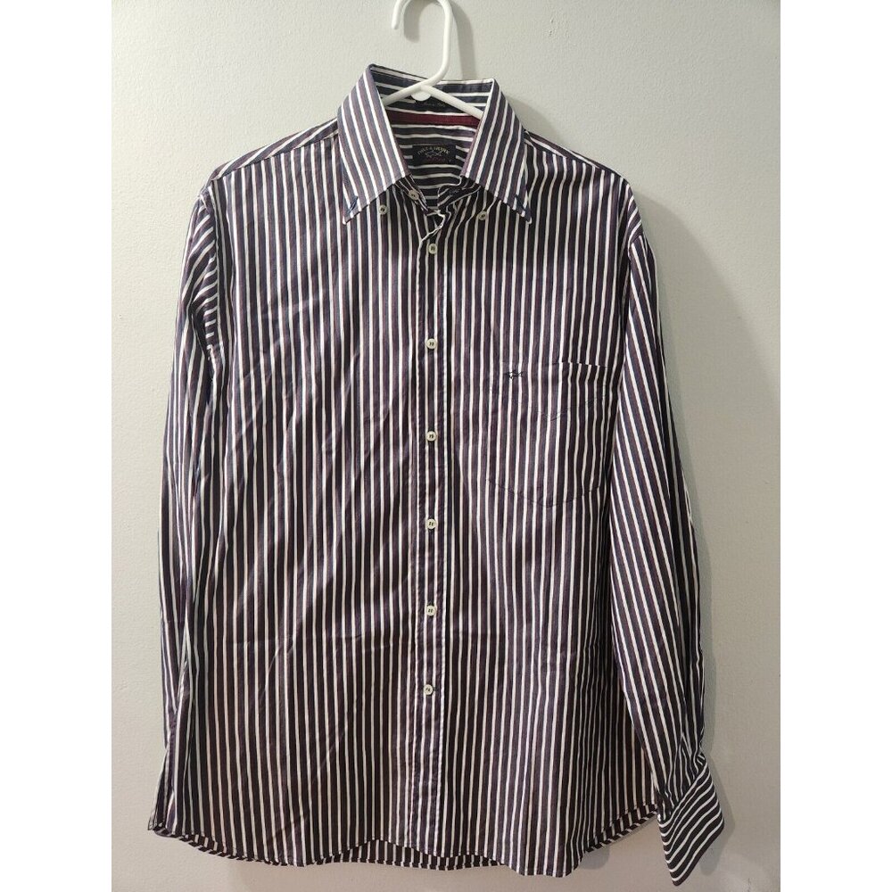 Paul And Shark Yachting Men Shirt Made In Italy Size 41 Long Sleeves Pre-Owned